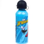 Spiderman och Spider Woman blå flaska av aluminium 500ml Marvel
