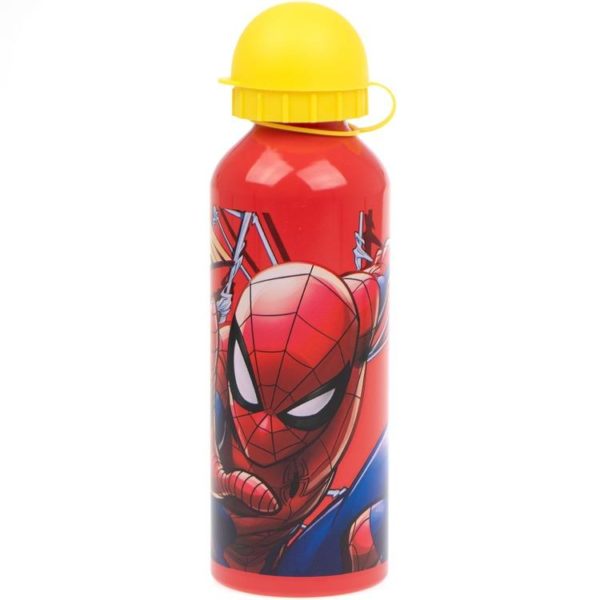 Spiderman rödgul flaska av aluminium 500ml Marvel