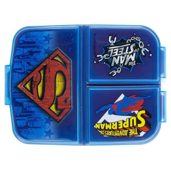 Superman "The man of steel" matlåda med 3 fack BPA fri DC Comics