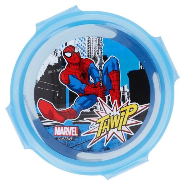 Spiderman "Thwip" rund låda med luft- och vattentät förslutning BPA fri Marvel