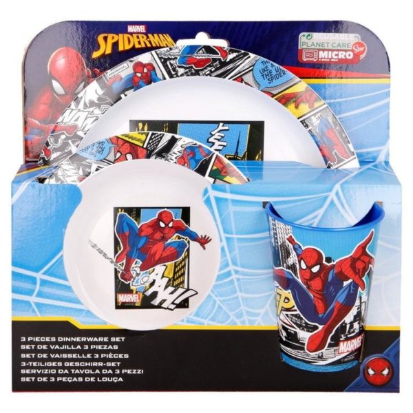 Spiderman 3-set skål, tallrik och mugg Marvel