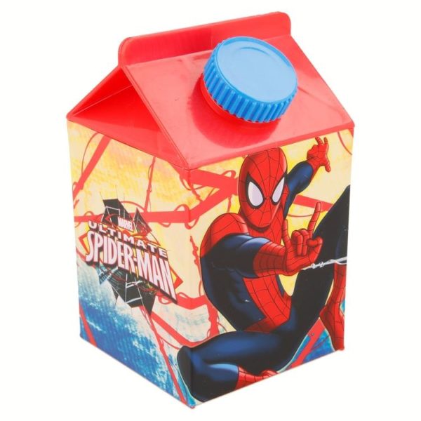 Ultimate Spiderman flaska formad som ett mjölkpaket 460ml Marvel