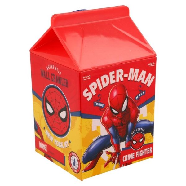 Spiderman flaska formad som ett mjölkpaket 460ml Marvel