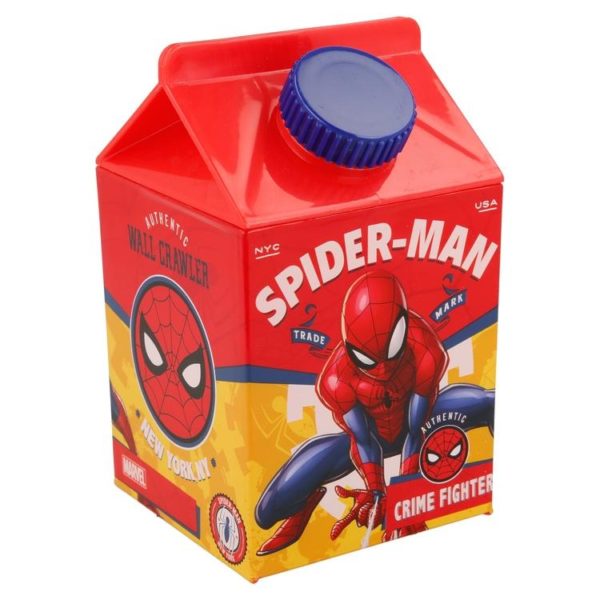 Spiderman flaska formad som ett mjölkpaket 460ml Marvel