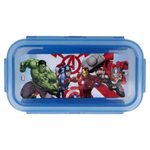 Avengers rektangulär låda med luft- och vattentät förslutning 250ml BPA fri Marvel