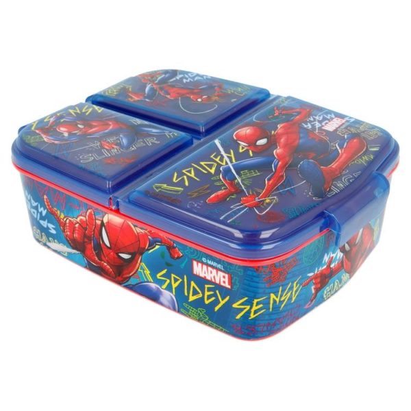 Spiderman graffiti matlåda med 3 fack BPA fri Marvel