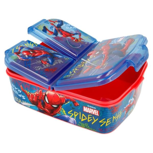 Spiderman graffiti matlåda med 3 fack BPA fri Marvel