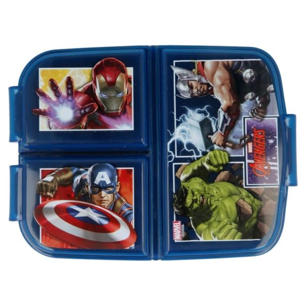 Avengers paneler matlåda med 3 fack BPA fri Marvel
