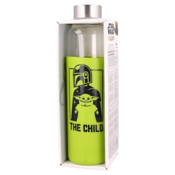 Mandalorian och "The Child" flaska med silikonhölje 585ml BPA fri Mandalorian