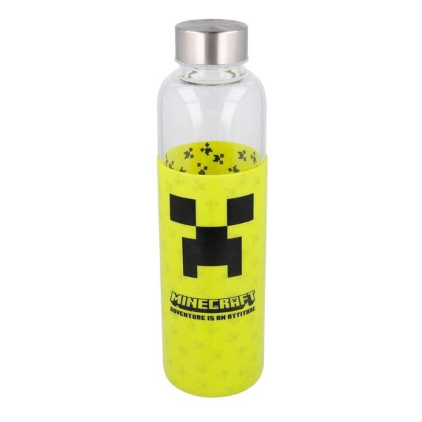 Minecraft Creeper flaska med silikonhölje 585ml BPA fri Minecraft