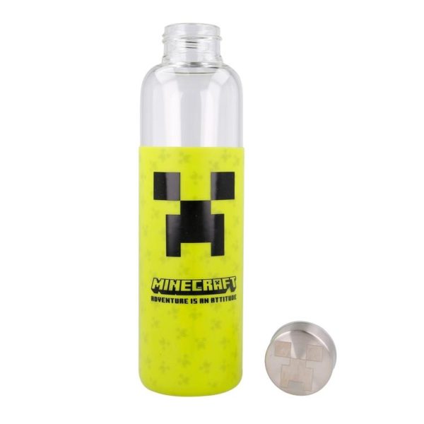 Minecraft Creeper flaska med silikonhölje 585ml BPA fri Minecraft