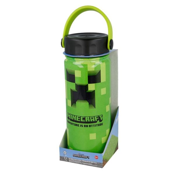 Creeper grön termosflaska av rostfritt stål 530ml Minecraft