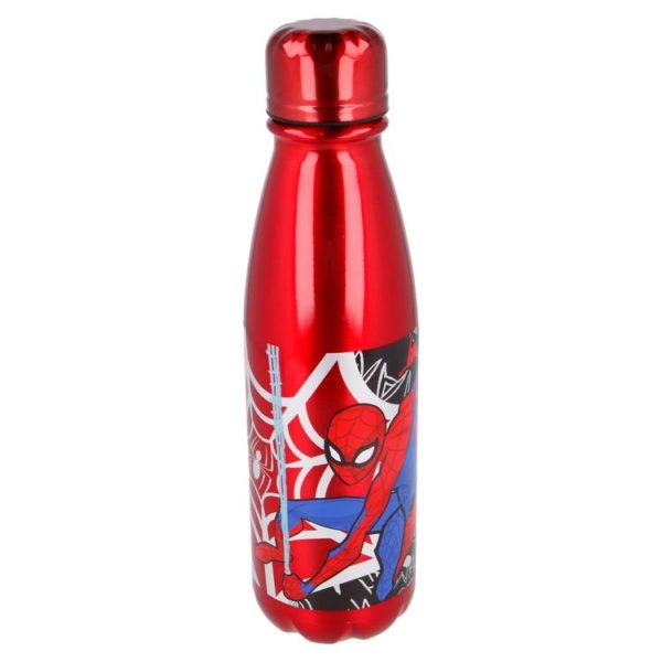 Spiderman röd flaska av aluminium 600ml Marvel