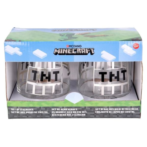 TNT 2 set dricksglas 510ml Minecraft
