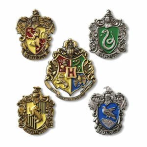 Hogwarts Pins (5st) i Metall Harry Potter