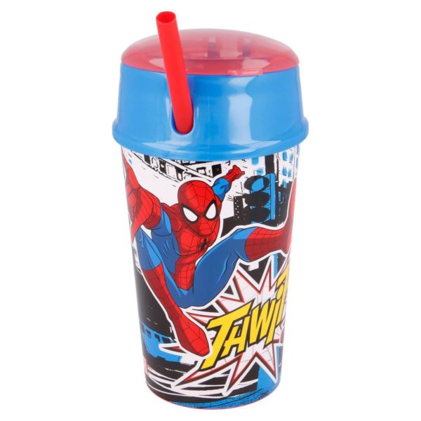 Spiderman Mugg med Snacksutrymme 400ml Marvel