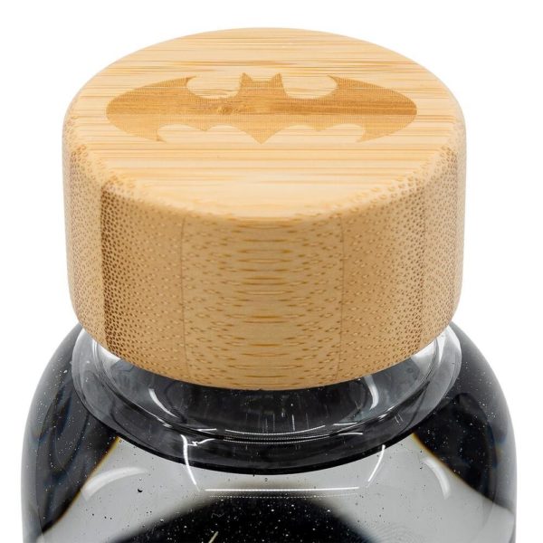 Batman Logo Glasflaska med Silikonhölje 585ml Batman