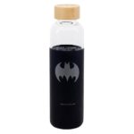 Batman Logo Glasflaska med Silikonhölje 585ml Batman