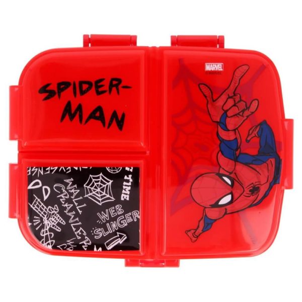 Spiderman Matlåda med 3 Fack Marvel