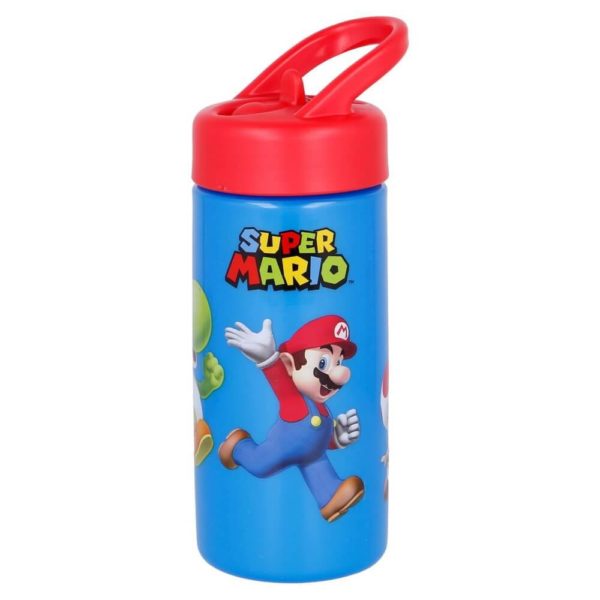 Flaska med Pip/Sugrör 410ml Super Mario
