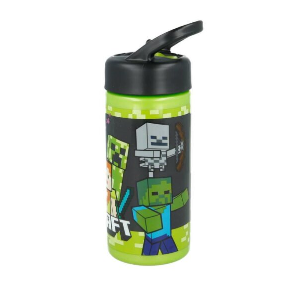 Flaska med Pip/Sugrör 410ml Minecraft