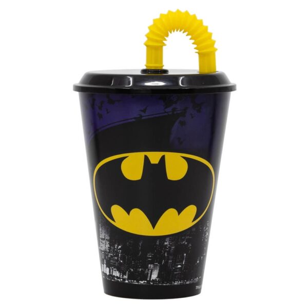 Batman Logo Mugg med Sugrör 430ml Batman