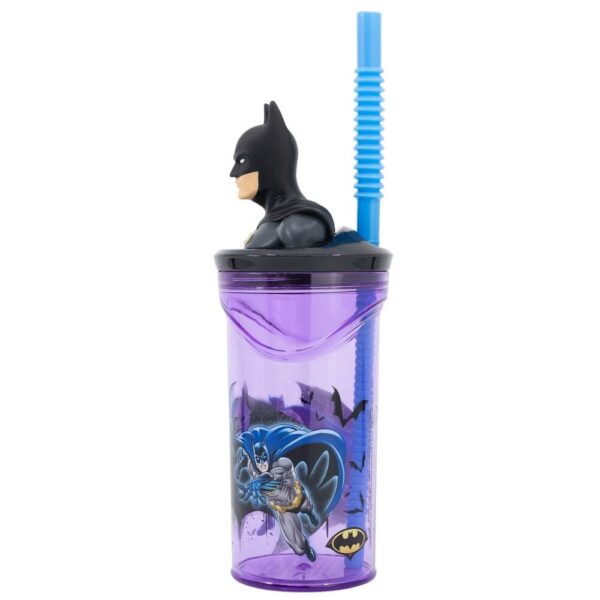 Mugg med Sugrör och 3D-figur 360ml Batman