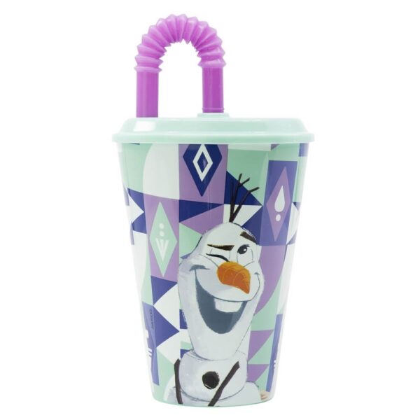 Frost/Frozen Mugg med Sugrör 430ml Disney