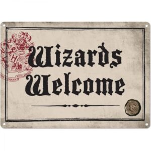 "Wizards Welcome" Plåtskylt Harry Potter