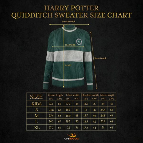Slytherin Quidditch Tröja (Vuxen/Barn) Harry Potter