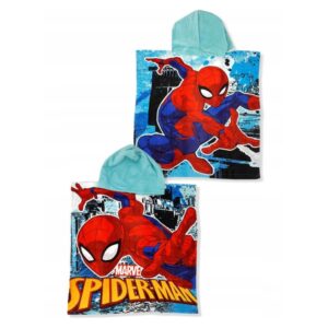 Spiderman Badponcho / Handduk med Luva Marvel