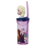 Frost/Frozen Mugg med Sugrör och 3D-figur 360ml Disney 4 Frost/Frozen Mugg med Sugrör och 3D-figur 360ml Disney