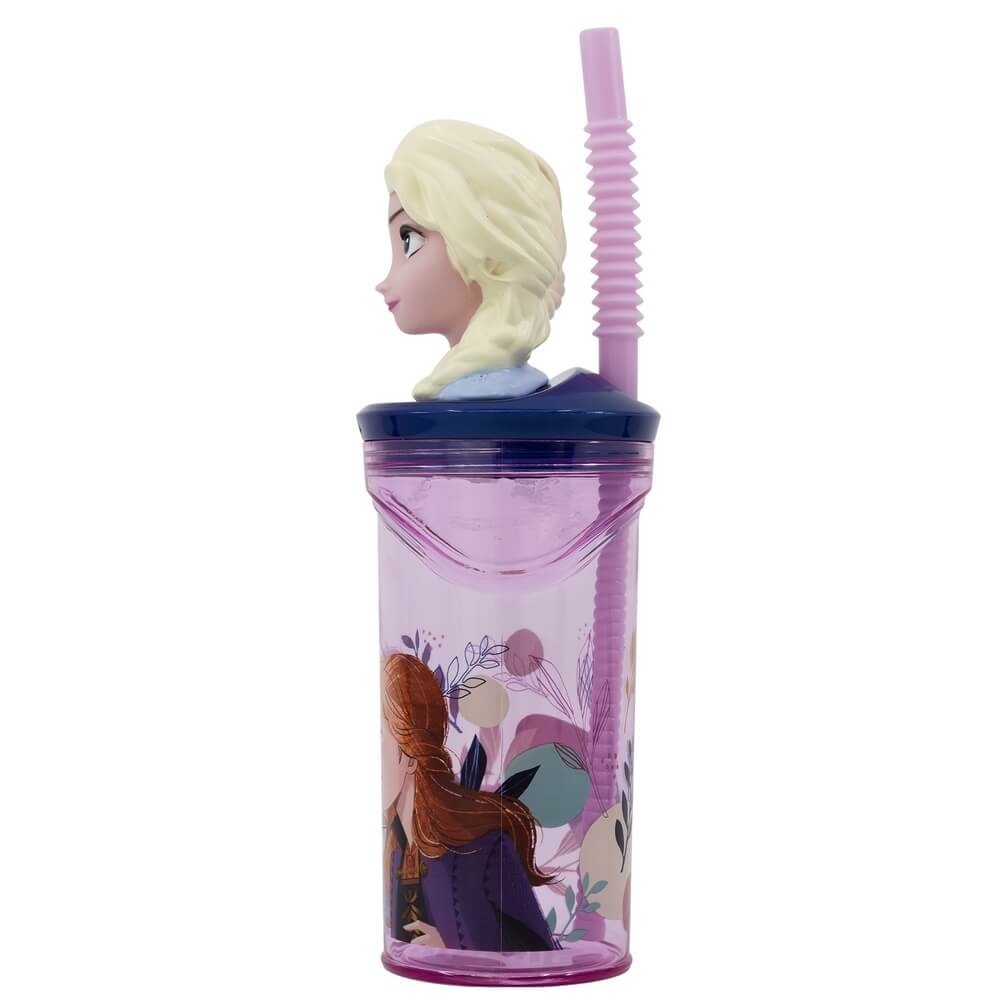Frost/Frozen Mugg med Sugrör och 3D-figur 360ml Disney 1 Frost/Frozen Mugg med Sugrör och 3D-figur 360ml Disney