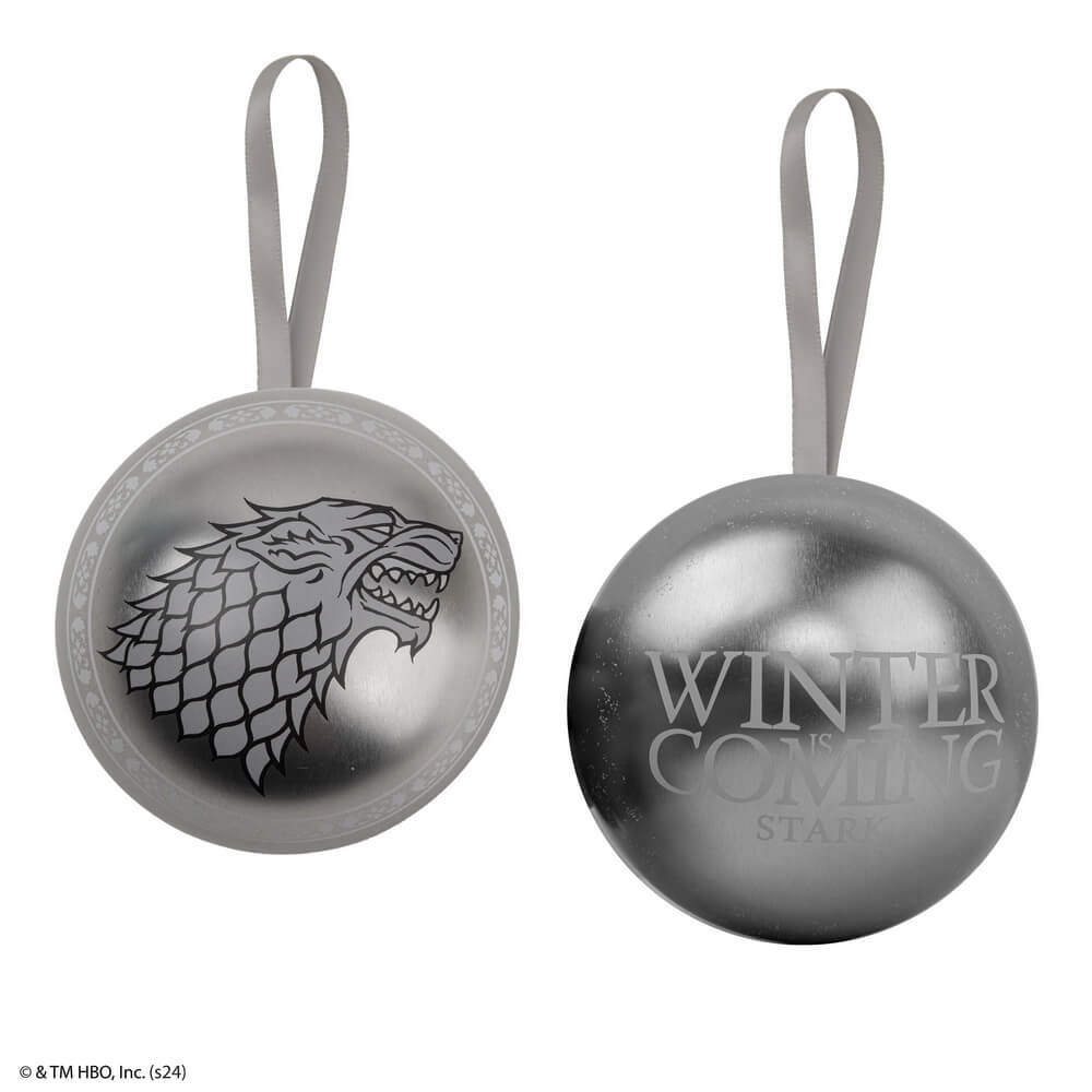 Julgranskula med House Stark-halsband - Game of Thrones 3 Julgranskula med House Stark-halsband - Game of Thrones