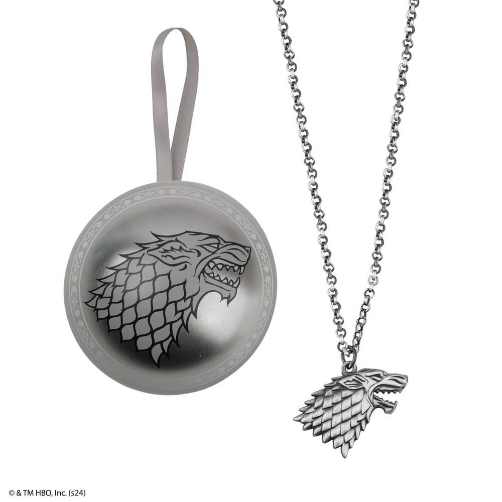 Julgranskula med House Stark-halsband - Game of Thrones 1 Julgranskula med House Stark-halsband - Game of Thrones