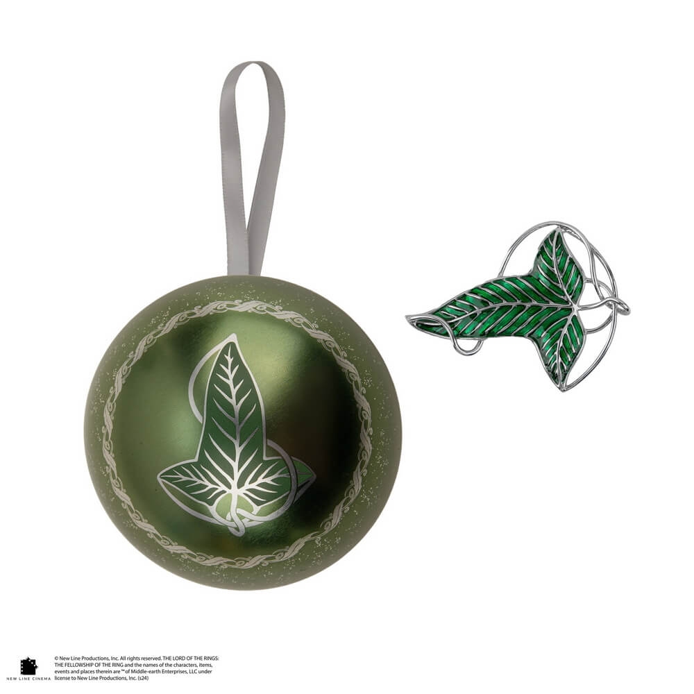 Julgranskula med Leaf of Lorien-brosch - Sagan om Ringen 1 Julgranskula med Leaf of Lorien-brosch - Lord of the Rings