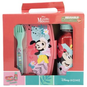 Mimmi Pigg Matlåda med Bestick och Aluminiumflaska Disney