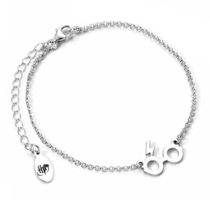 Glasögon och Blixtärr Armband i Silver - Harry Potter