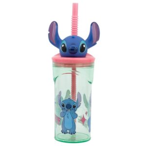 Stitch Mugg med Sugrör och 3D-figur 360ml - Disney