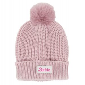 Stickad Mössa med Pompom Rosa Barbie