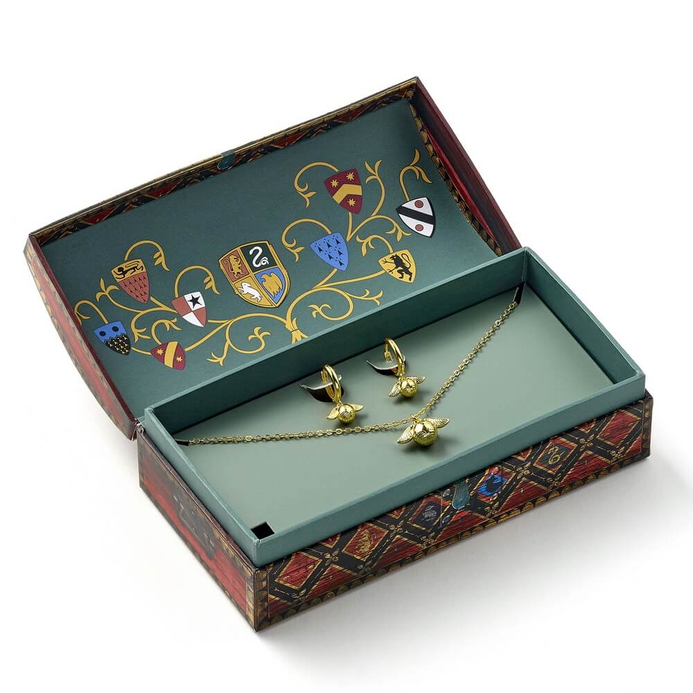 Golden Snitch Halsband & Örhängen Presentask - Harry Potter 1 Golden Snitch Halsband & Örhängen Presentask - Harry Potter