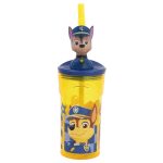 Mugg med Sugrör och 3D-figur 360ml Paw Patrol