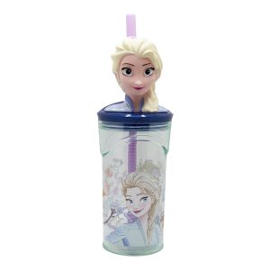 Frost/Frozen Mugg med Sugrör och 3D-figur 360ml Disney