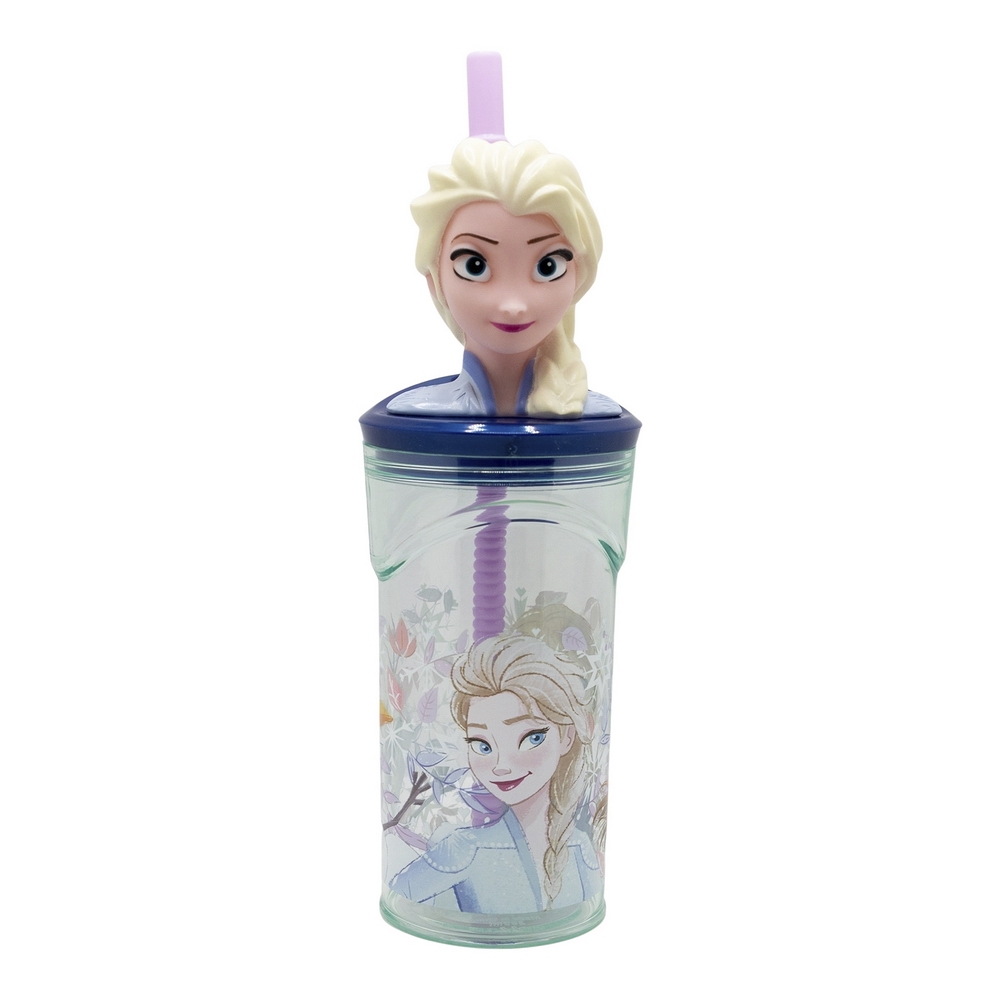 Frost/Frozen Mugg med Sugrör och 3D-figur 360ml Disney 2 Frost/Frozen Mugg med Sugrör och 3D-figur 360ml Disney