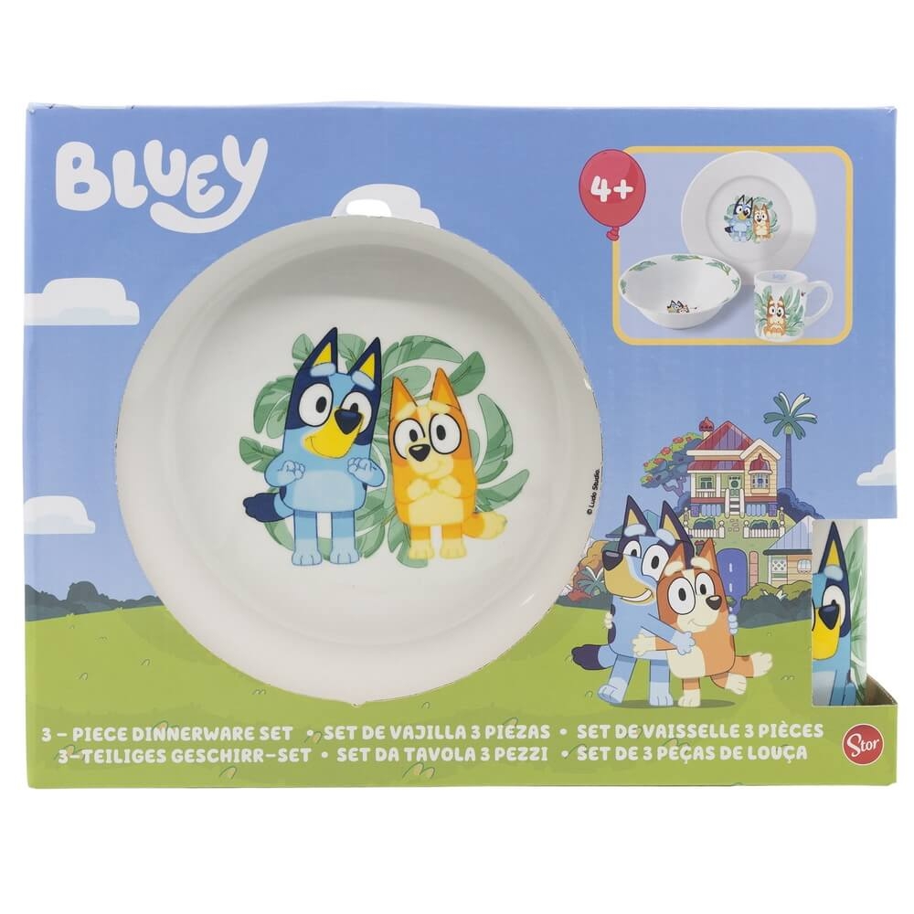 3-set Porslin (Skål, Tallrik och Mugg) - Bluey 2 3-set Porslin (Skål, Tallrik och Mugg) - Bluey