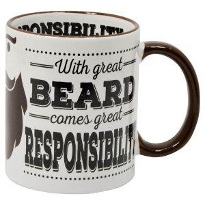 Merchbutiken 45 Mugg - "With Great Beard Comes Great Responsibility"