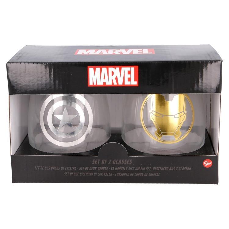 *2:a Sortering* Avengers 2-pack Dricksglas 510ml Marvel 3 *2:a Sortering* Avengers 2-pack Dricksglas 510ml Marvel