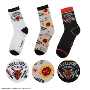 Hellfire Club 3-pack Strumpor (Strl 35-45) - Stranger Things