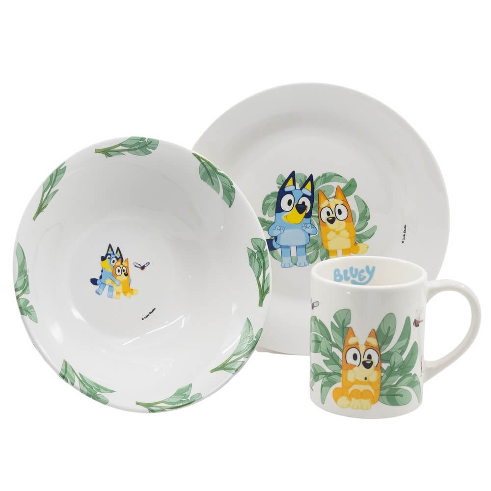 3-set Porslin (Skål, Tallrik och Mugg) - Bluey 1 3-set Porslin (Skål, Tallrik och Mugg) - Bluey